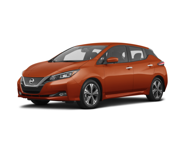 2020 Nissan Leaf SL PLUS, front three-quarter view, paint 1 of 8