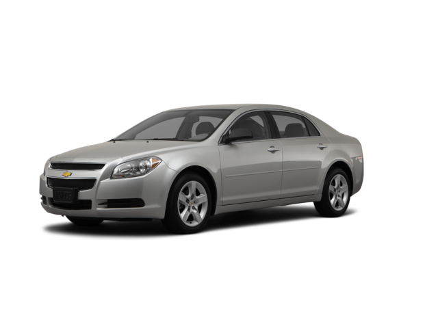 2012 Chevrolet Malibu LS, front three-quarter view, paint 1 of 8