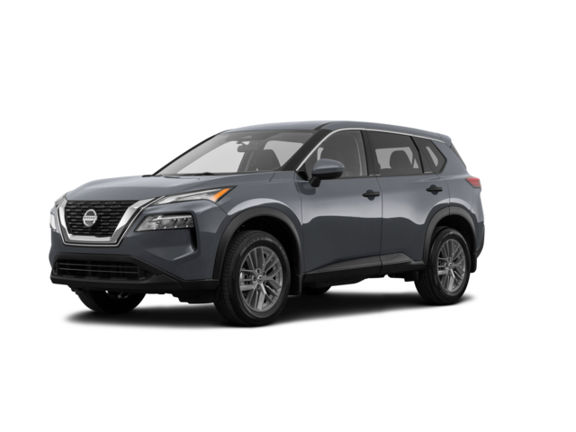 2021 Nissan Rogue S, front three-quarter view, paint 1 of 4