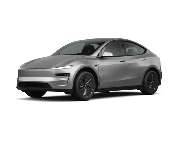 2026 Tesla Model Y Base, front three-quarter view, paint 1 of 6