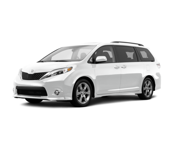 2014 Toyota Sienna LE 8-Passenger, front three-quarter view, paint 1 of 8