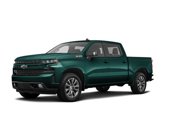 2020 Chevrolet Silverado 1500 RST, front three-quarter view, paint 1 of 8