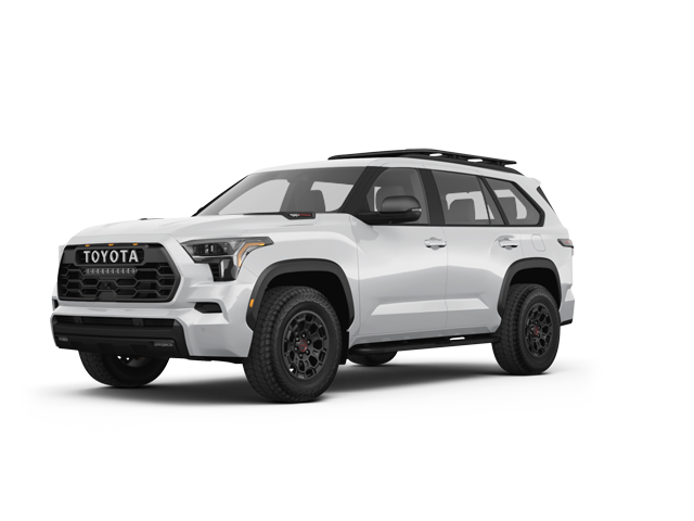 2026 Toyota Sequoia TRD PRO, front three-quarter view, paint 1 of 8