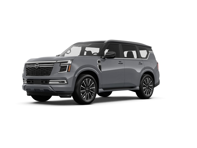 2026 Nissan Armada Platinum Reserve, front three-quarter view, paint 1 of 8