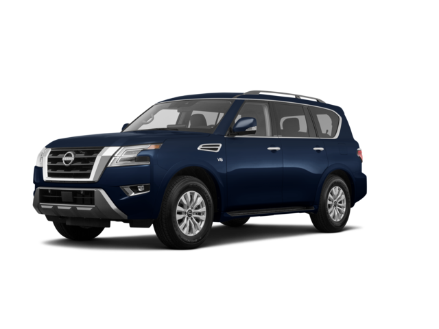 2023 Nissan Armada SV, front three-quarter view, paint 1 of 6