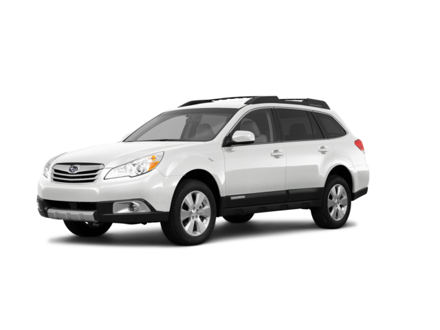 2011 Subaru Outback 3.6R, front three-quarter view, paint 1 of 8