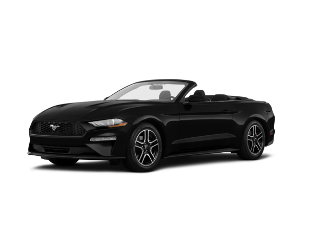 2018 Ford Mustang EcoBoost, front three-quarter view, paint 1 of 8