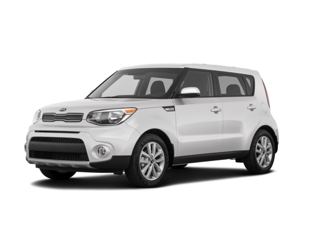 2019 Kia Soul Base, front three-quarter view, paint 1 of 8