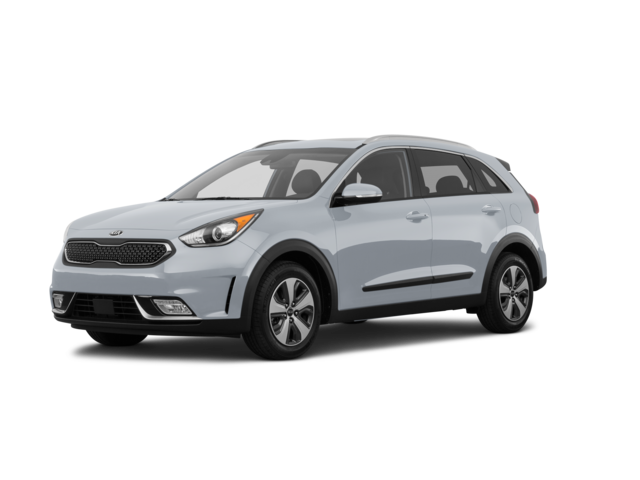 2017 Kia Niro EX, front three-quarter view, paint 1 of 7