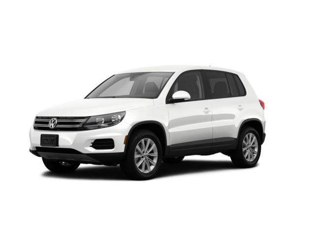 2014 Volkswagen Tiguan SE, front three-quarter view, paint 1 of 8