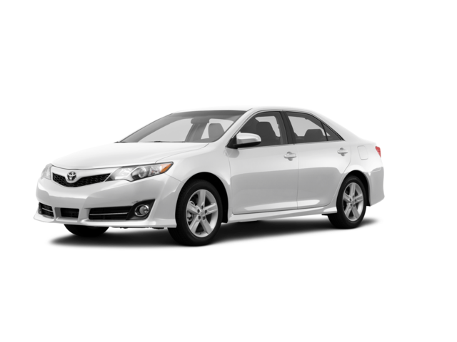 2014 Toyota Camry LE, front three-quarter view, paint 1 of 8