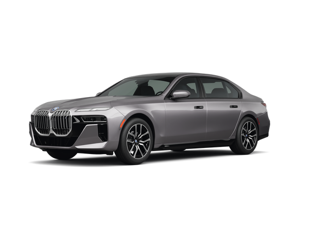 2024 BMW i7 eDrive50, front three-quarter view, paint 1 of 8