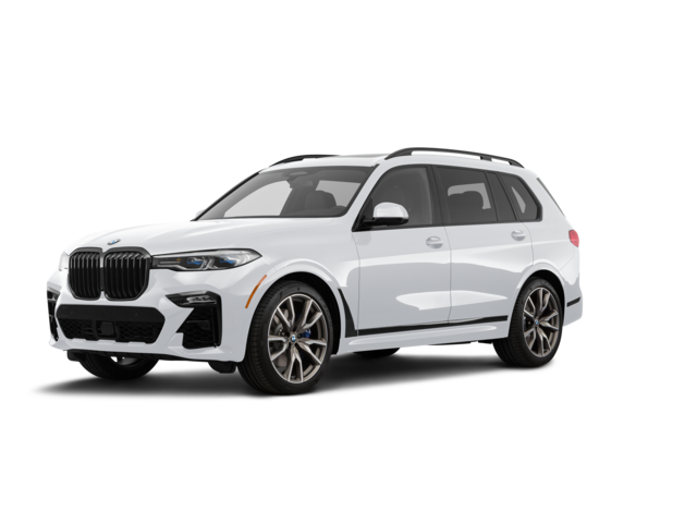 2020 BMW X7 M50i, front three-quarter view, paint 1 of 8