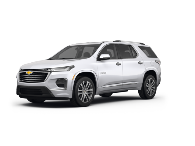 2023 Chevrolet Traverse High Country, front three-quarter view, paint 1 of 8