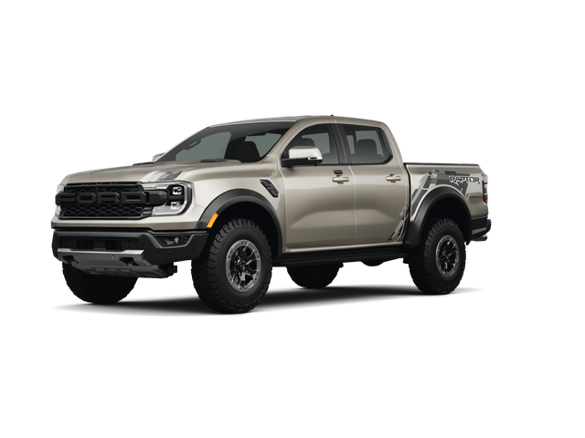 2026 Ford Ranger Raptor, front three-quarter view, paint 1 of 8