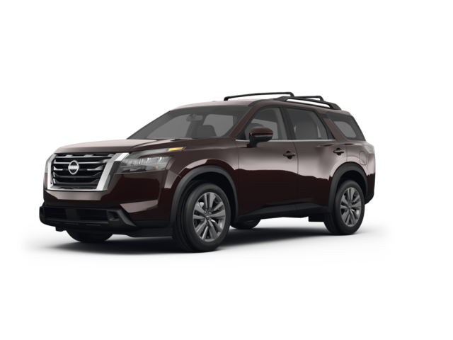 2022 Nissan Pathfinder SV, front three-quarter view, paint 1 of 8