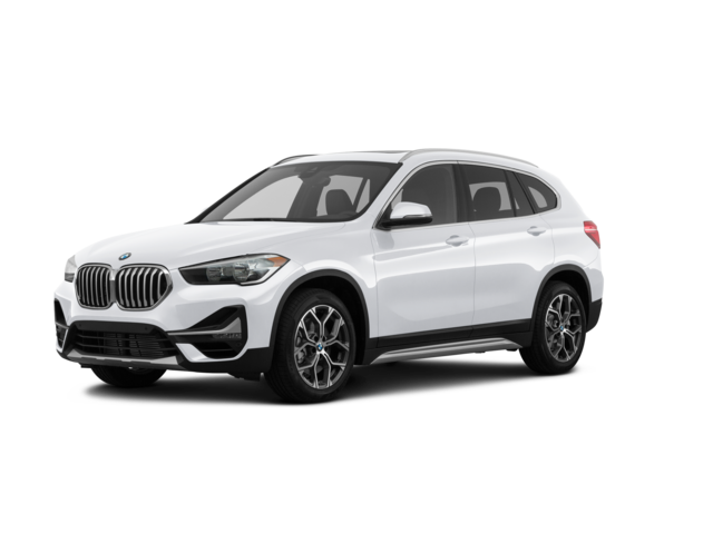 2020 BMW X1 xDrive28i, front three-quarter view, paint 1 of 8