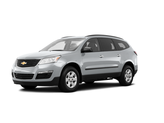 2015 Chevrolet Traverse LS, front three-quarter view, paint 1 of 8