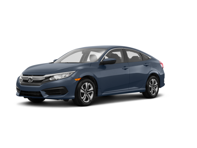 2016 Honda Civic LX, front three-quarter view, paint 1 of 8