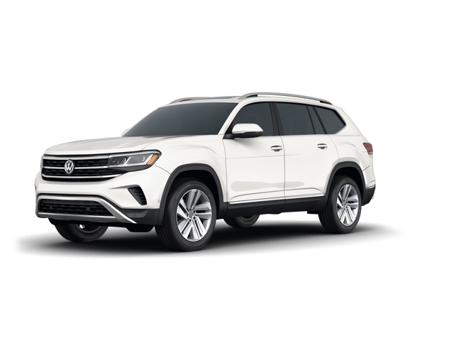 2021 Volkswagen Atlas SEL, front three-quarter view, paint 1 of 7