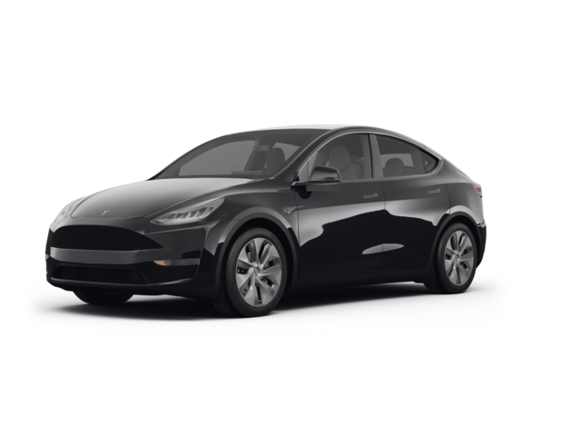 2022 Tesla Model Y Long Range, front three-quarter view, paint 1 of 5