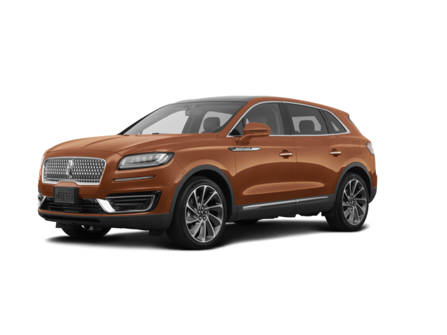 2019 Lincoln Nautilus Reserve, front three-quarter view, paint 1 of 8
