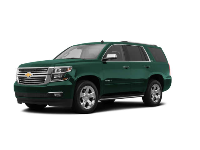 2015 Chevrolet Tahoe LTZ, front three-quarter view, paint 1 of 8