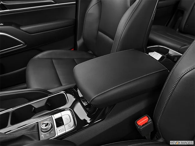 2025 Kia Telluride | Front center console with closed lid, from driver’s side looking down