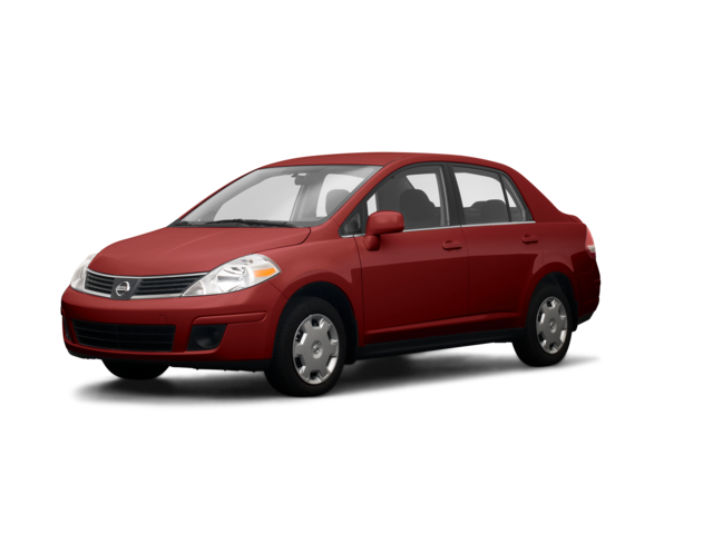 2009 Nissan Versa 1.8 S, front three-quarter view, paint 1 of 8