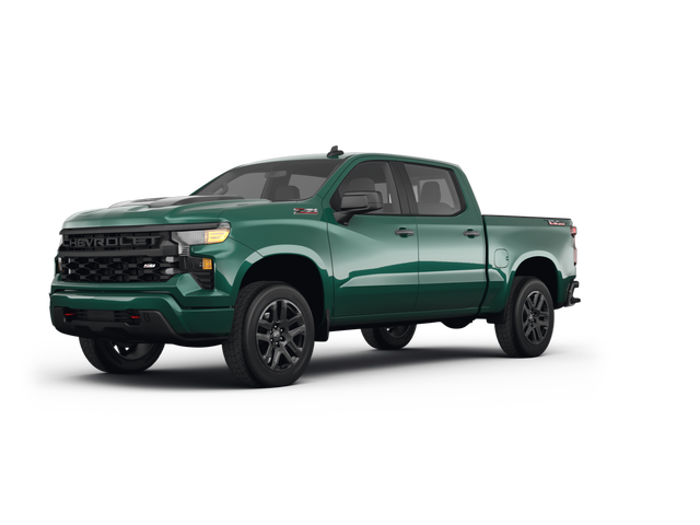 2024 Chevrolet Silverado 1500 Custom Trail Boss, front three-quarter view, paint 1 of 8