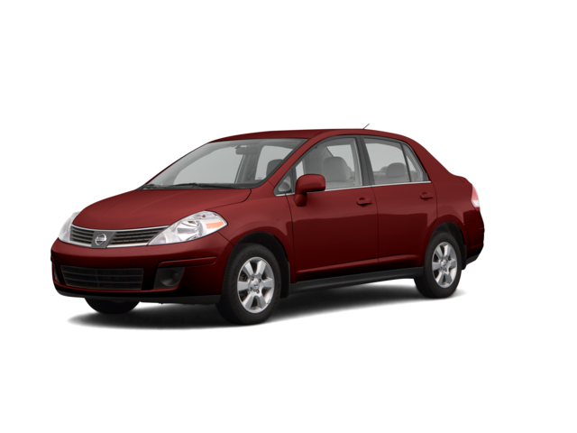 2009 Nissan Versa 1.6 Base, front three-quarter view, paint 1 of 8