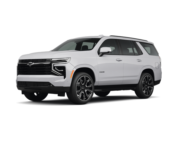 2026 Chevrolet Tahoe RST, front three-quarter view, paint 1 of 8