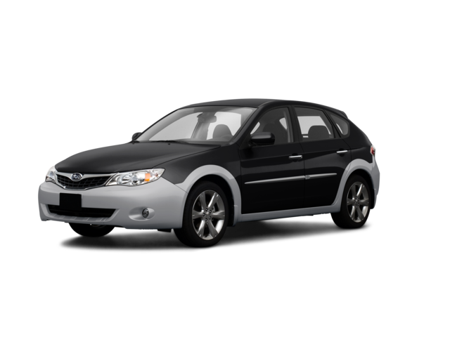 2009 Subaru Impreza Outback Sport, front three-quarter view, paint 1 of 4