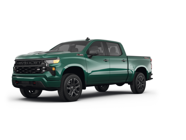 2023 Chevrolet Silverado 1500 Custom Trail Boss, front three-quarter view, paint 1 of 8