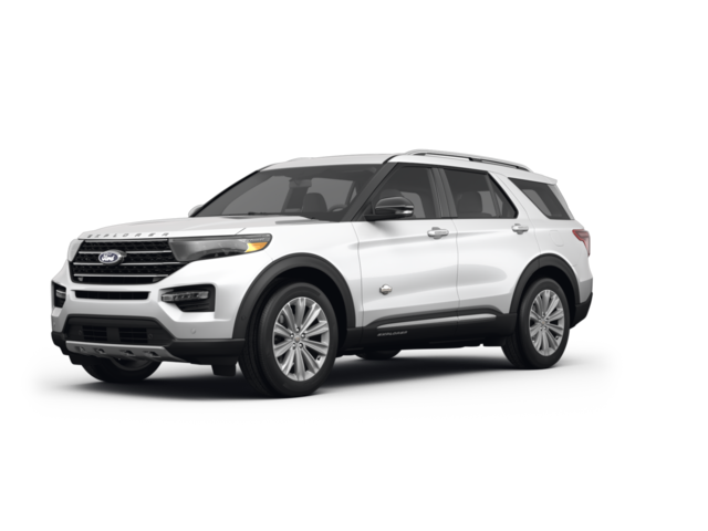 2022 Ford Explorer King Ranch, front three-quarter view, paint 1 of 8