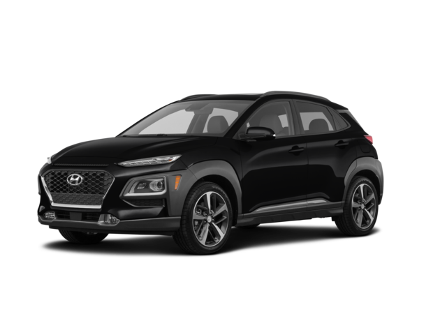 2018 Hyundai Kona Ultimate, front three-quarter view, paint 1 of 8