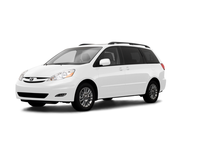 2009 Toyota Sienna LE 8-Passenger, front three-quarter view, paint 1 of 8