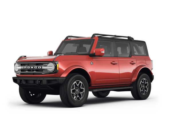 2022 Ford Bronco Outer Banks, front three-quarter view, paint 1 of 8