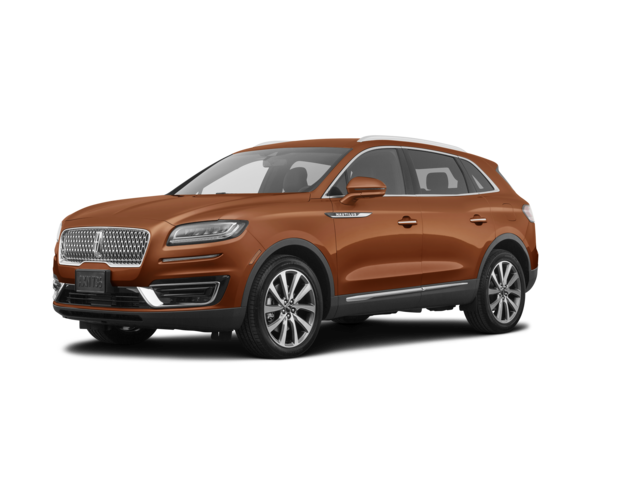 2019 Lincoln Nautilus Select, front three-quarter view, paint 1 of 8