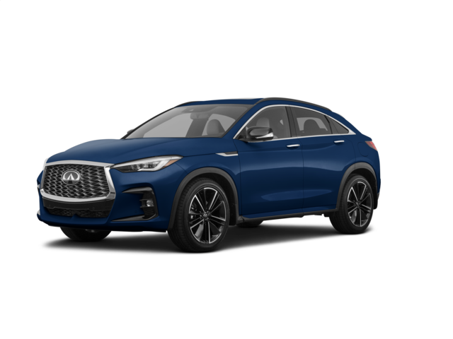 2022 INFINITI QX55 LUXE, front three-quarter view, paint 1 of 7