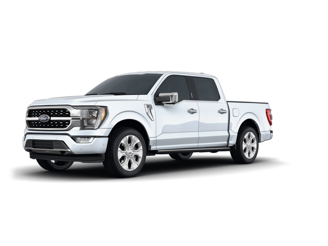 2021 Ford F-150 Platinum, front three-quarter view, paint 1 of 8