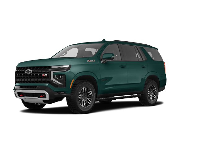 2025 Chevrolet Tahoe LS, front three-quarter view, paint 1 of 8