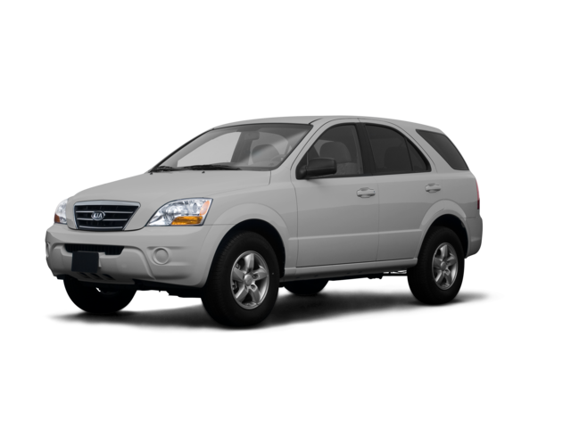 2008 Kia Sorento LX, front three-quarter view, paint 1 of 8