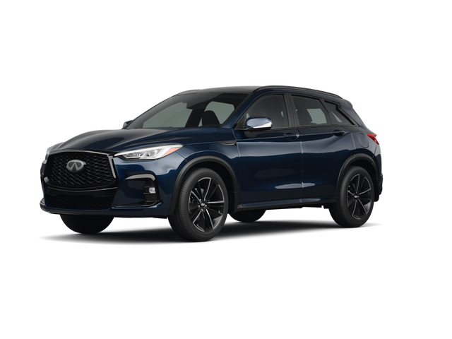 2025 INFINITI QX50 SPORT, front three-quarter view, paint 1 of 6