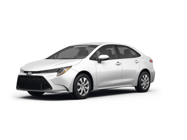 2022 Toyota Corolla LE, front three-quarter view, paint 1 of 8