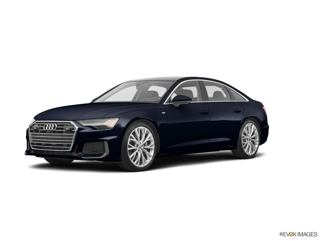 2019 Audi A6 sedan in Firmament Blue Metallic Color, Front Side View