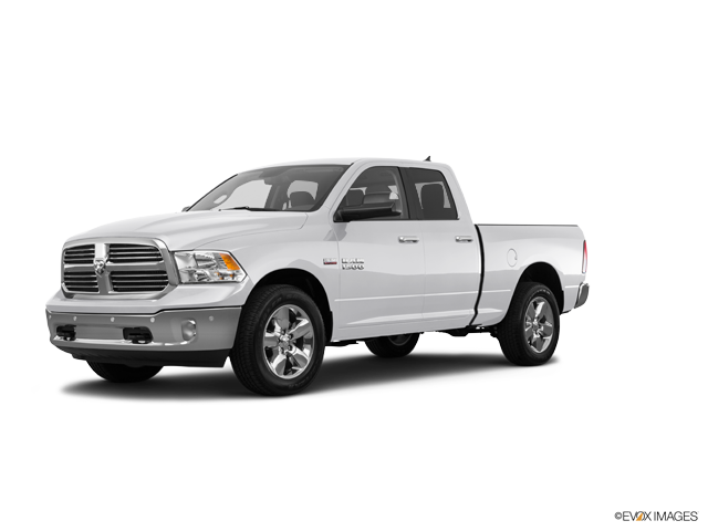 2018 Ram 1500 truck in Bright White Clearcoat Color, Front Side View