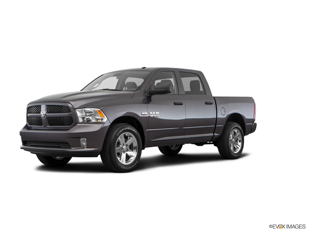 2018 Ram 1500 truck in Granite Crystal Metallic Clearcoat Color, Front Side View