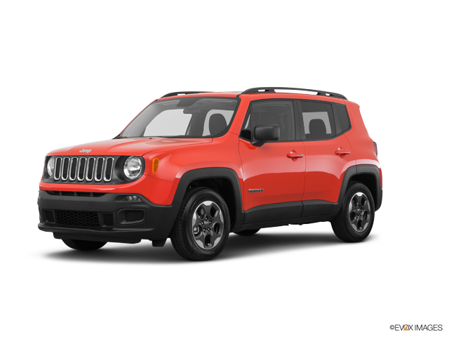 2017 Jeep Renegade suv in Omaha Orange Color, Front Side View