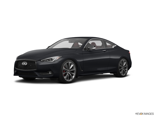 2022 INFINITI Q60 coupe in Midnight Black Color, Front Side View